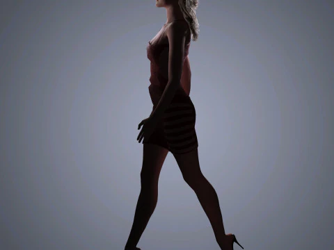Elle Fanning Character 3D Model