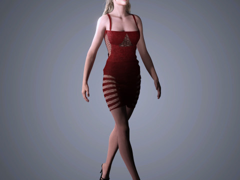Elle Fanning Character Model 3D