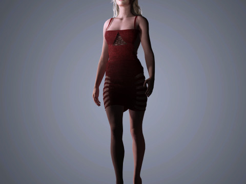 Elle Fanning Character Model 3D
