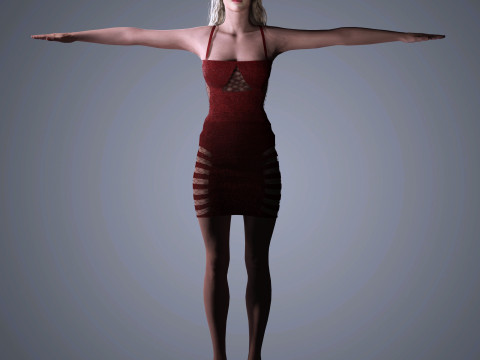 Elle Fanning Character Model 3D