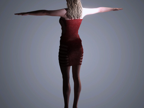 Elle Fanning Character Model 3D