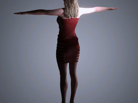Elle Fanning Character 3D Model