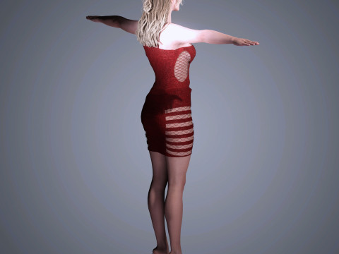 Elle Fanning Character Model 3D