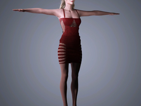 Elle Fanning Character Model 3D