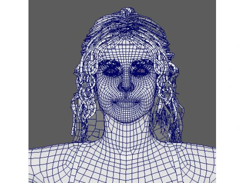 Elle Fanning Character 3D Model