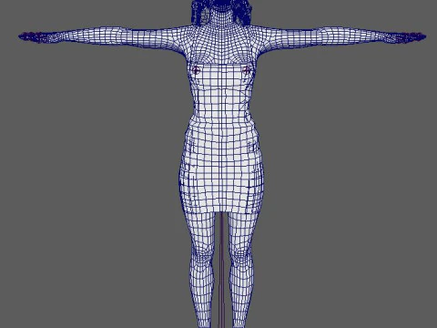 Elle Fanning Character 3D Model