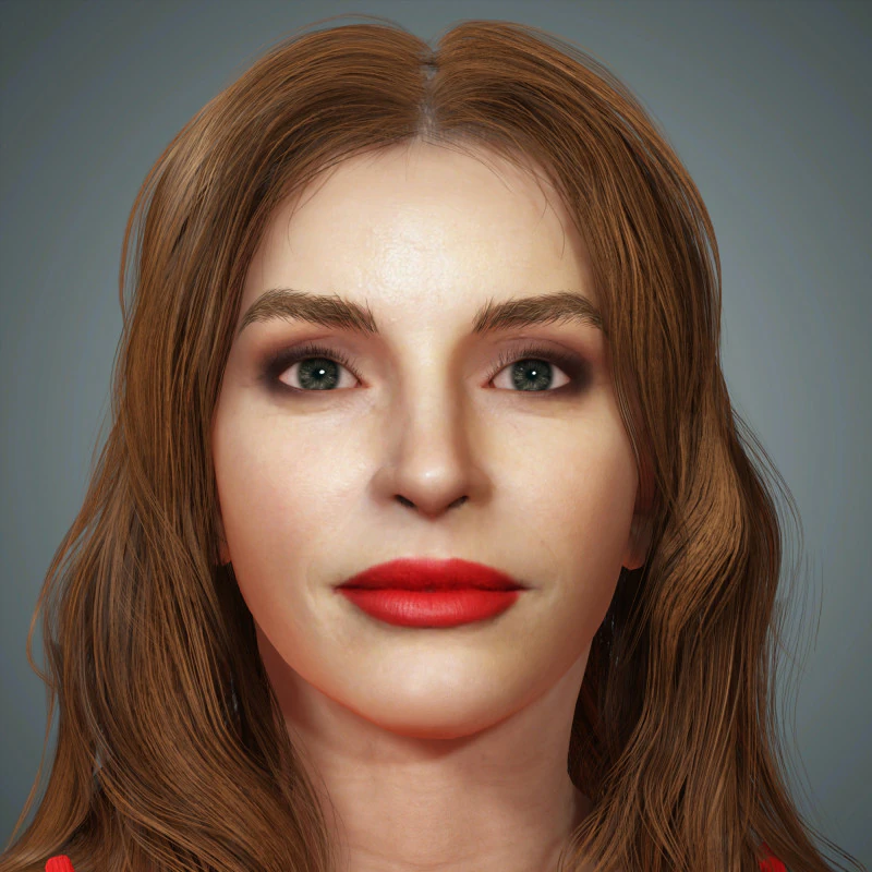 Jessica Chastain Character 3D Model .c4d .max .obj .3ds .fbx .stl .blend 