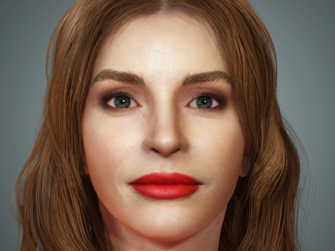 Jessica Chastain Character 3D Model