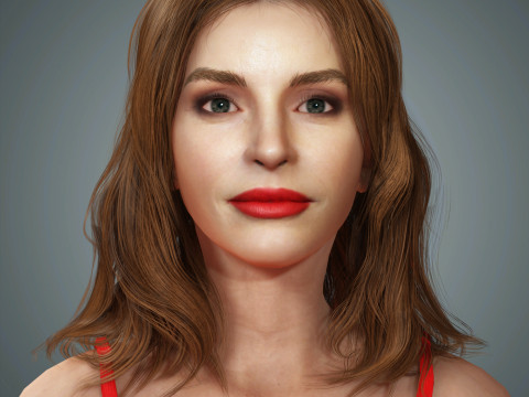 Jessica Chastain Character Modelo 3D
