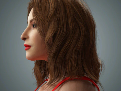Jessica Chastain Character 3D Model