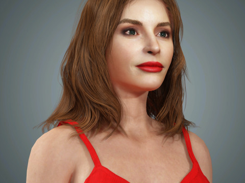 Jessica Chastain Character Modelo 3D