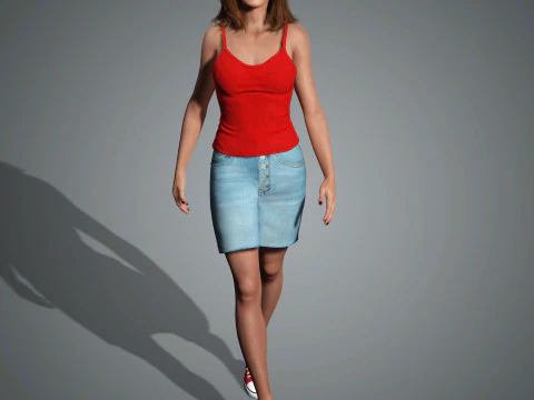 Jessica Chastain Character 3D Model