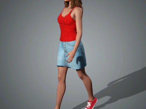 Jessica Chastain Character 3D Model