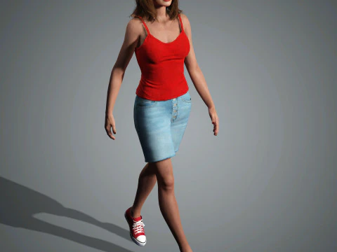 Jessica Chastain Character 3D Model