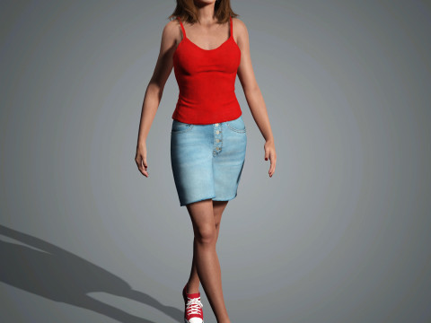 Jessica Chastain Character Modelo 3D