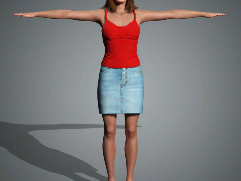 Jessica Chastain Character 3D Model