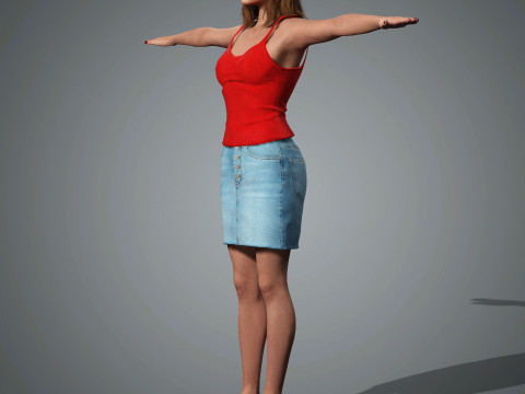 Jessica Chastain Character Modelo 3D