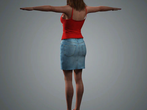 Jessica Chastain Character 3D Model