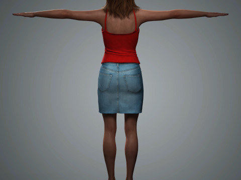 Jessica Chastain Character Modelo 3D