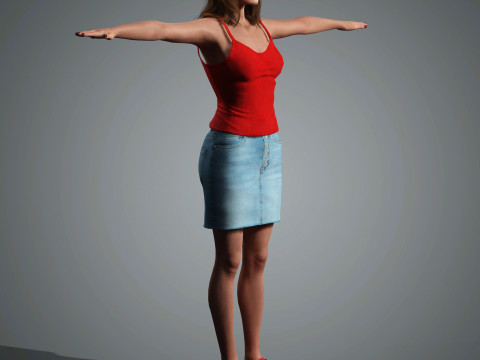 Jessica Chastain Character Modelo 3D