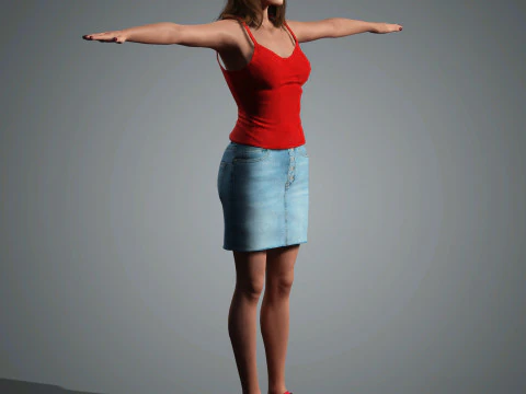Jessica Chastain Character 3D Model
