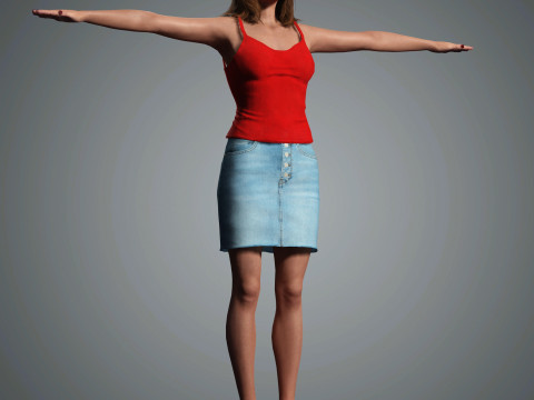 Jessica Chastain Character Modelo 3D