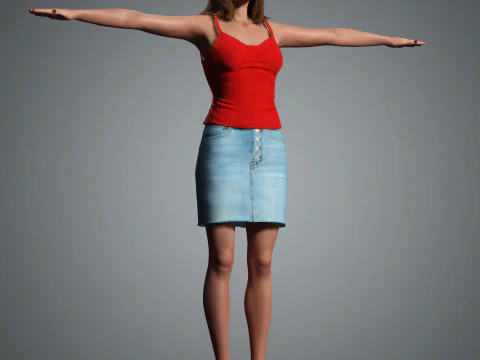 Jessica Chastain Character 3D Model