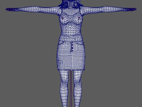 Jessica Chastain Character 3D Model