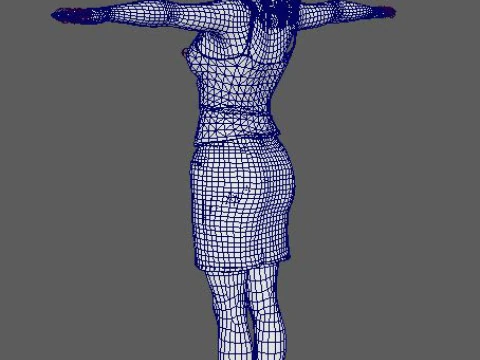 Jessica Chastain Character 3D Model