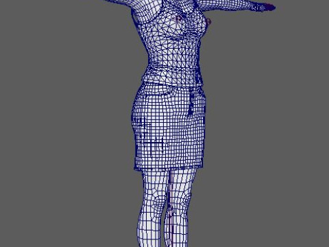 Jessica Chastain Character Modelo 3D