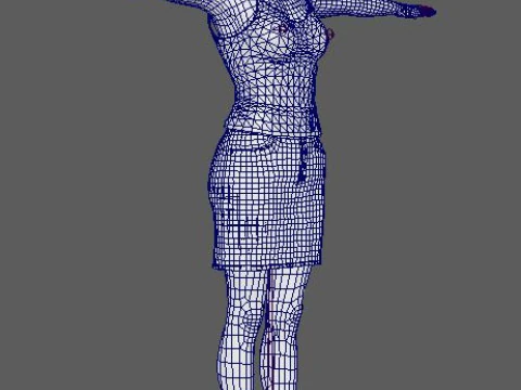 Jessica Chastain Character 3D Model