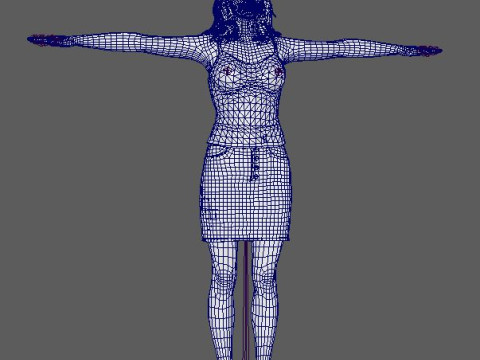Jessica Chastain Character Modelo 3D
