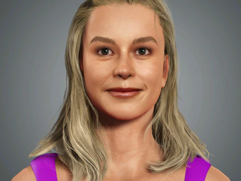 Brie Larson Character 3D Model