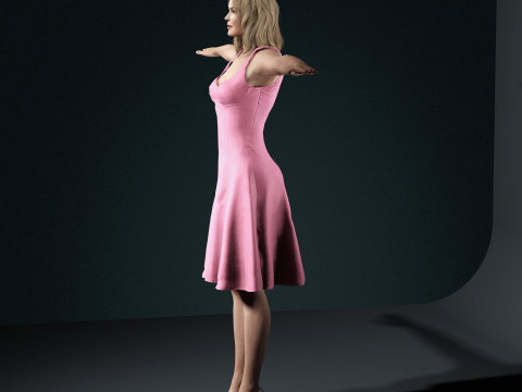 Margot Robbie Character Modelo 3D