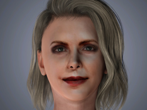 Charlize Theron Character 3D Model