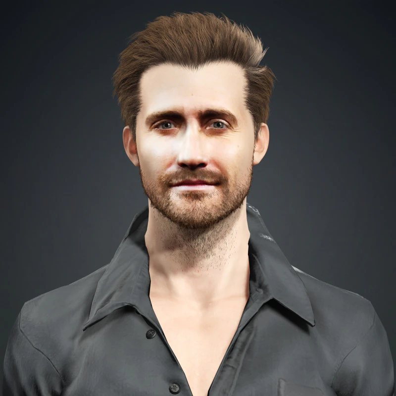 Jake Gyllenhaal Character 3D Model .c4d .max .obj .3ds .fbx .stl .blend 