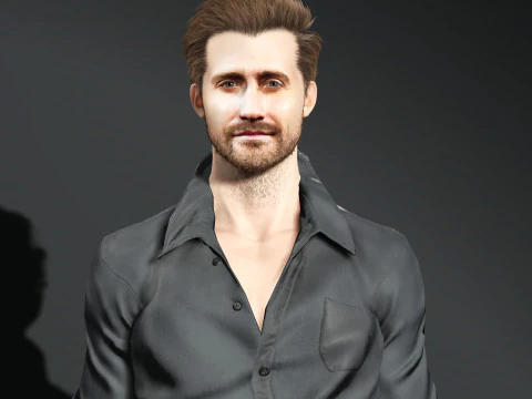 Jake Gyllenhaal Character 3D Model