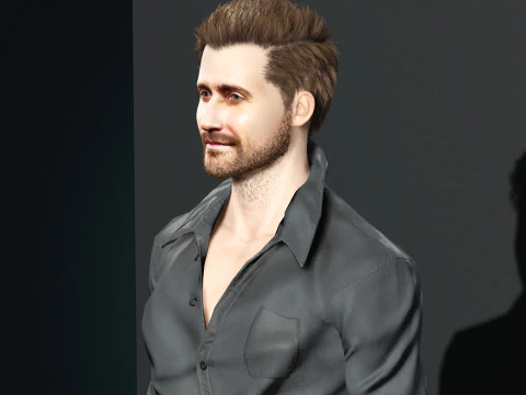 Jake Gyllenhaal Character 3D Model