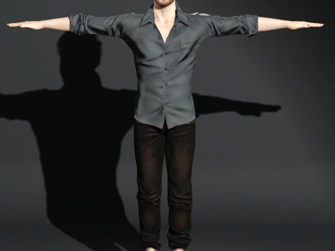 Jake Gyllenhaal Character 3D Model