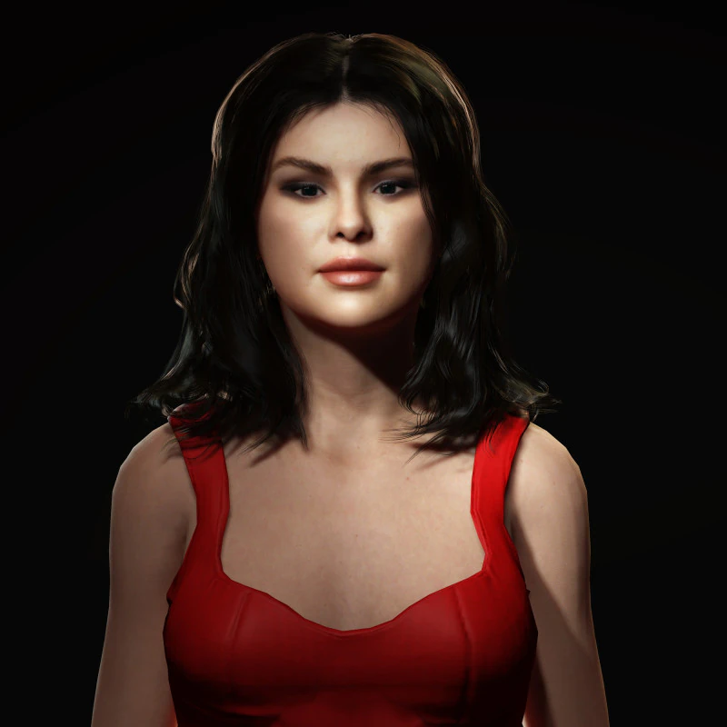 Selena Gomez Character 3D Model .c4d .max .obj .3ds .fbx .stl .blend 