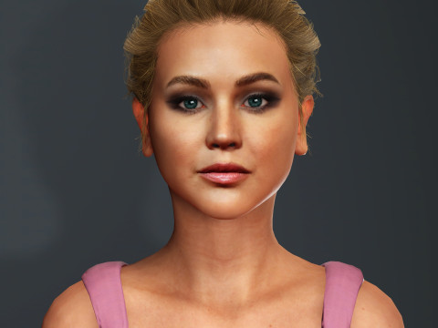 Jennifer Lawrence Character 3D Model