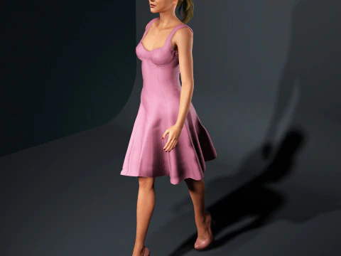 Jennifer Lawrence Character 3D Model