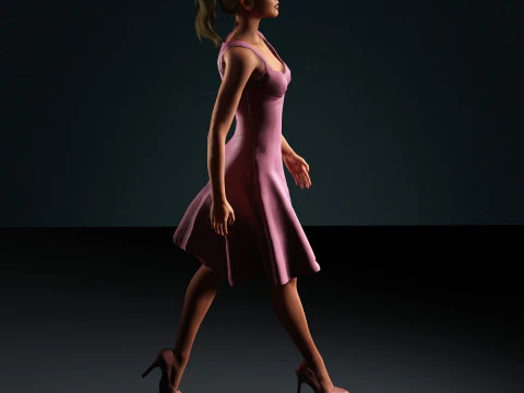 Jennifer Lawrence Character 3D Model