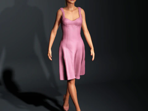 Jennifer Lawrence Character 3D Model