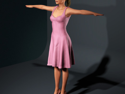 Jennifer Lawrence Character Model 3D