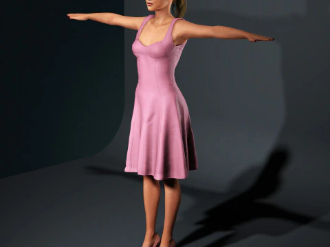Jennifer Lawrence Character 3D Model