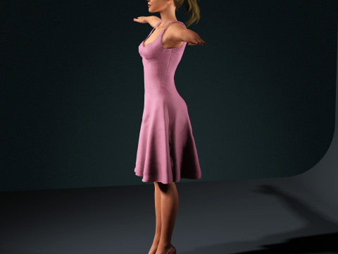 Jennifer Lawrence Character Model 3D