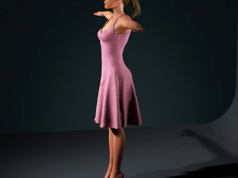 Jennifer Lawrence Character 3D Model