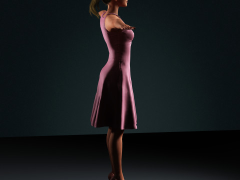 Jennifer Lawrence Character Model 3D