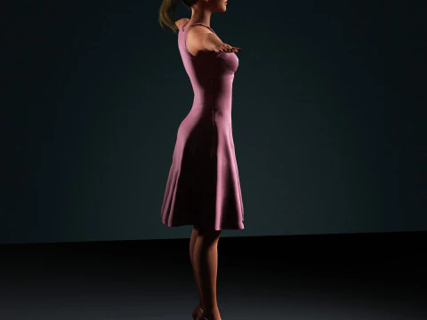 Jennifer Lawrence Character 3D Model